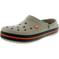 thumbnail image 1 of Crocs Crocband Light Grey / Navy Low Top Rubber Flat Shoe - 13M 11M, 1 of 3