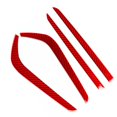 thumbnail image 3 of For Honda For CRV 2017-2021 Red Carbon Fiber Fog Light Eyelid Molding Trim Strip, 3 of 6