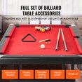 thumbnail image 4 of KFFKFF Pool Table, 7-foot, Compact Folding Design, Complete Billiard Set with Balls, Sticks, Chalks, and Brush, Black Frame with Red Felt, Ideal for Home Entertainment for All Ages, 4 of 9