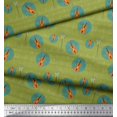 thumbnail image 3 of Soimoi Rayon Fabric Notes & Guitar Musical Instrument Print Sewing Fabric Yard 56 Inch Wide, 3 of 5