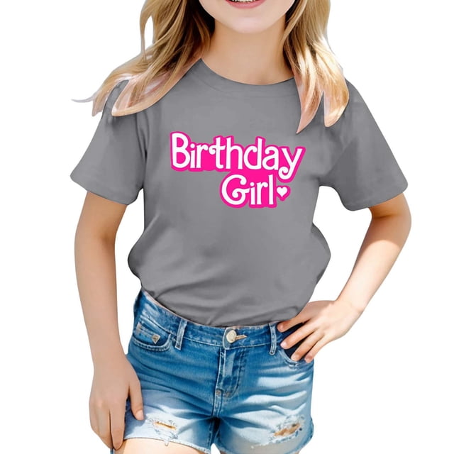 Birthday Girl Themed Printed Party For Toddlers T Shirt