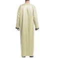 thumbnail image 3 of Men's Muslim Robe Retro Islamic Arab Kaftans for Men Eid Muslim Thobe Dubai Ramadan Daily Clothes, Muslim Shirt Robe with Pockets, 3 of 4