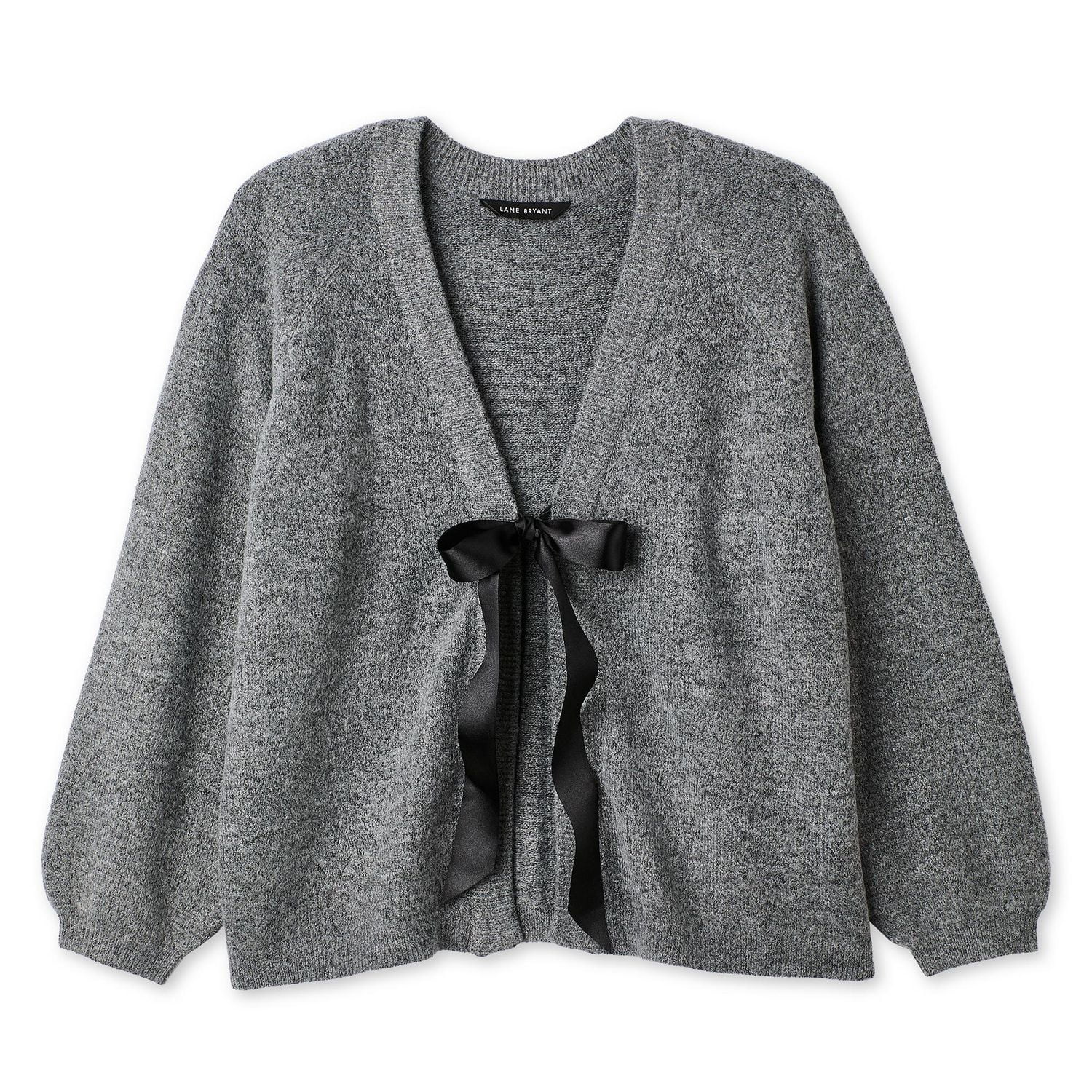 Lane Bryant Women's Plus Satin Bow Cardigan
