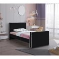 thumbnail image 2 of Meridian Furniture Lit Simple en Velours Noir Dillard, 2 of 6
