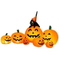 thumbnail image 2 of Costway Halloween 7.5 FT Inflatable Pumpkin Combo Decoration w/ Witch Black Cat, 2 of 9