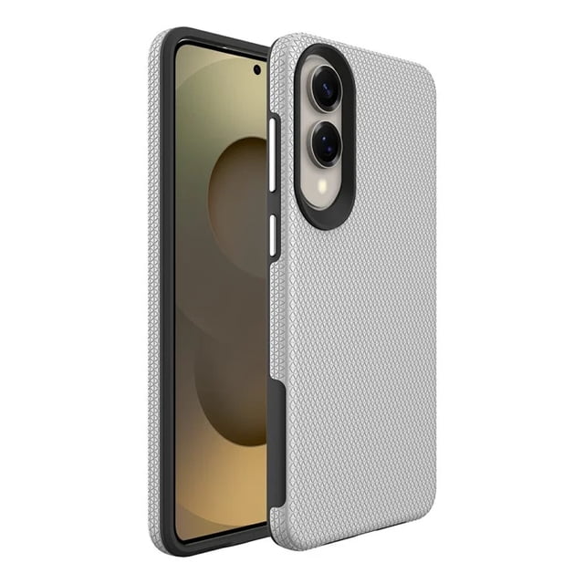 Phonesmart Samsung Galaxy S25 Edge Étui Rigide Gris, Doté d'Une Étui Hybride Mince en PC avec des Propriétés Antichoc et Résistantes aux Rayures. l'Étui Présente une surface Texturée pour l'Adhérence, des Biseaux Surélevés pour Protéger l'Écran, et des Découpes Précises pour les Boutons, l'Appareil Photo, les Haut-Parleurs et les ports de Chargement. Conçu pour une protection Légère et Élégante.