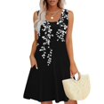 thumbnail image 1 of Ovzne Robes pour Femmes Robe de Plage Femmes Décontractée Ample Été Robe Imprimée Sans Manches Col en V Ensemble Haut/chemise Robe de Printemps Imprimée Liquidation, 1 of 7