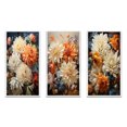 thumbnail image 2 of Designart "Chrysanthemums Autumn composition I" Floral & Botanical Framed Wall Art Set Of 3 - Beige Chrysanthemums Frame Gallery Set For Office Decor, 2 of 6