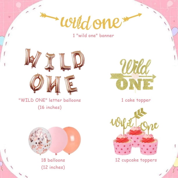 1Er Décorations De Anniversaire Fête Pour Bébé Fille Bannière Guirlande