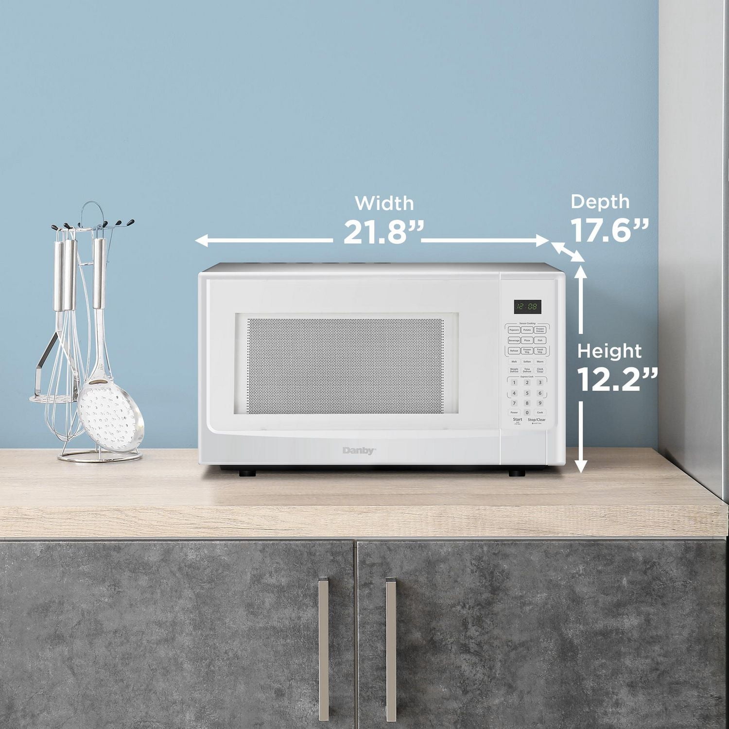 Micro-ondes à capteur (cuisson) Danby Designer DDMW01440WG1 de 1,4 pi3 en Blanc