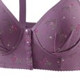 thumbnail image 4 of Jovati Soutien-gorge Quotidien pour Femmes, Fermeture à Boutons-Pression à l'Avant, Bretelles Ajustables, Imprimé Floral, Mélange Respirant Nylon-Spandex, Grande Taille 36–46, 4 of 5