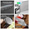 thumbnail image 3 of 7 Inch Santoku Knife Stainless Steel Non-Slip Sheath and Handle Black, 3 of 7