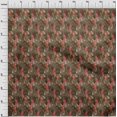 thumbnail image 4 of oneOone Polyester Spandex Dark Olive Green Fabric Tropical Leaf Craft Projects Decor Fabric Printed By The Yard 56 Inch Wide, 4 of 5