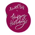 thumbnail image 1 of Inkdotpot 100 Pack Real Silver Foil Paper Tag Happy Holiday Favor Hang Tag, 1 of 6
