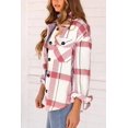 thumbnail image 3 of ORUYROP Womens Casual Plaid Shacket Button Down Long Sleeve Shirt, 3 of 5
