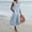 lightblue, variant on CHUANK Womens Dresses Clearance Under $5.00 White Maxi Dress for Women Solid Solor V-Neck Sleeveless Button Dress Cotton Linen Long Sundresses for Women