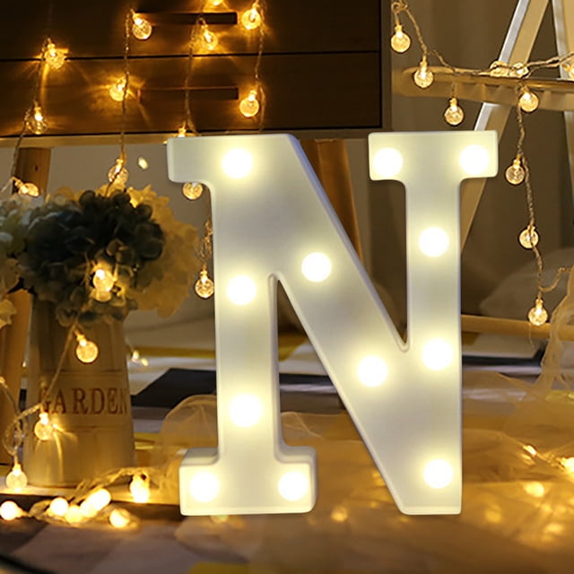 Daisyyozoid Lettres Lumineuses à DEL Alphabet Debout Suspendues N