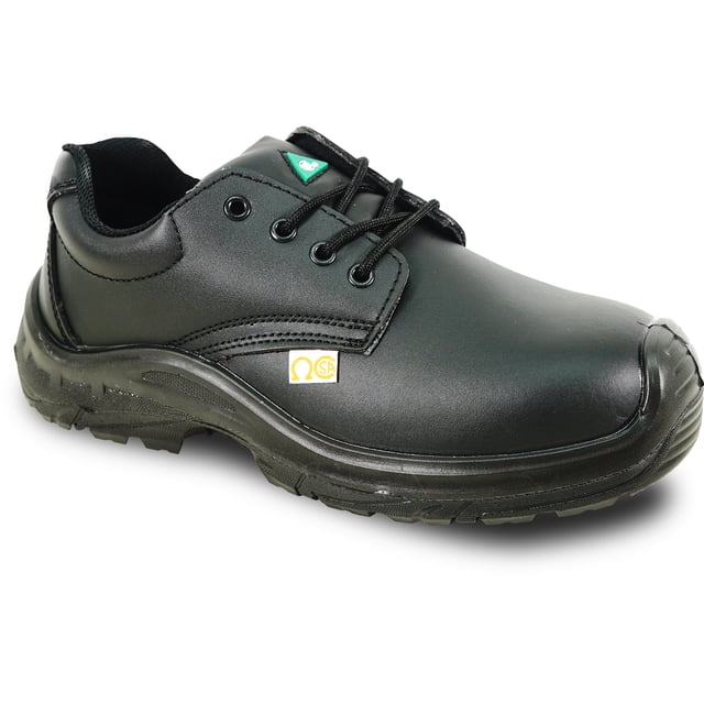 vangelo ASTM and CSA Approved Steel Toe Men Safety Shoe HELMUT-3 Puncture and Toe Protection Non-Slip Black Size 9W