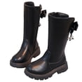 thumbnail image 2 of Elvqul Girls Boots,Shoes for Girls,Winter Zipper Riding Boot Faux Leather Size 9.5 Girls, 2 of 9