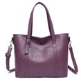 thumbnail image 1 of Women Tote Bag Solid Color Large Capacity Casual Tote Handbag Crossbody Purse, 1 of 6