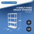 thumbnail image 2 of Gracious Living TG 4 Tablettes Knect-A-Shelf Unité d'Étagères Ventilées Robustes, 2 of 9