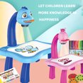 thumbnail image 3 of ziyahi Child Learning Desk with Smart Projector Light Music Kids Projection Drawing Painting Toy Table, Blue, 3 of 9