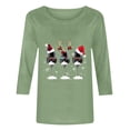 thumbnail image 4 of Amzcrzy Hauts pour Femmes T-Shirts Graphiques de Noël pour Femmes Mode Xmas Col Rond Manches 3/4 Hauts pour Femmes Décontractés Confortables Hauts d'Automne pour Femmes, 4 of 5