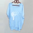thumbnail image 2 of Yuyuzo Hauts en Coton et Lin Grande Taille pour Femmes Chemises à Manches Mi-Longues Col Rond T-Shirts Décontractés d'Été Blouses, 2 of 4