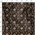 thumbnail image 3 of Soimoi Tissu en Poly Georgette Marron Imprimé Floral Trèfle 1 Yard 52 Pouces de Large, 3 of 6