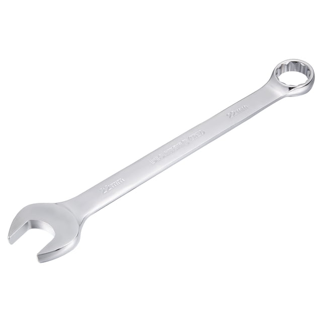 Unique Bargains Metric 22mm 12-Point Box Open End Combination Wrench Chrome Finish, Cr-V