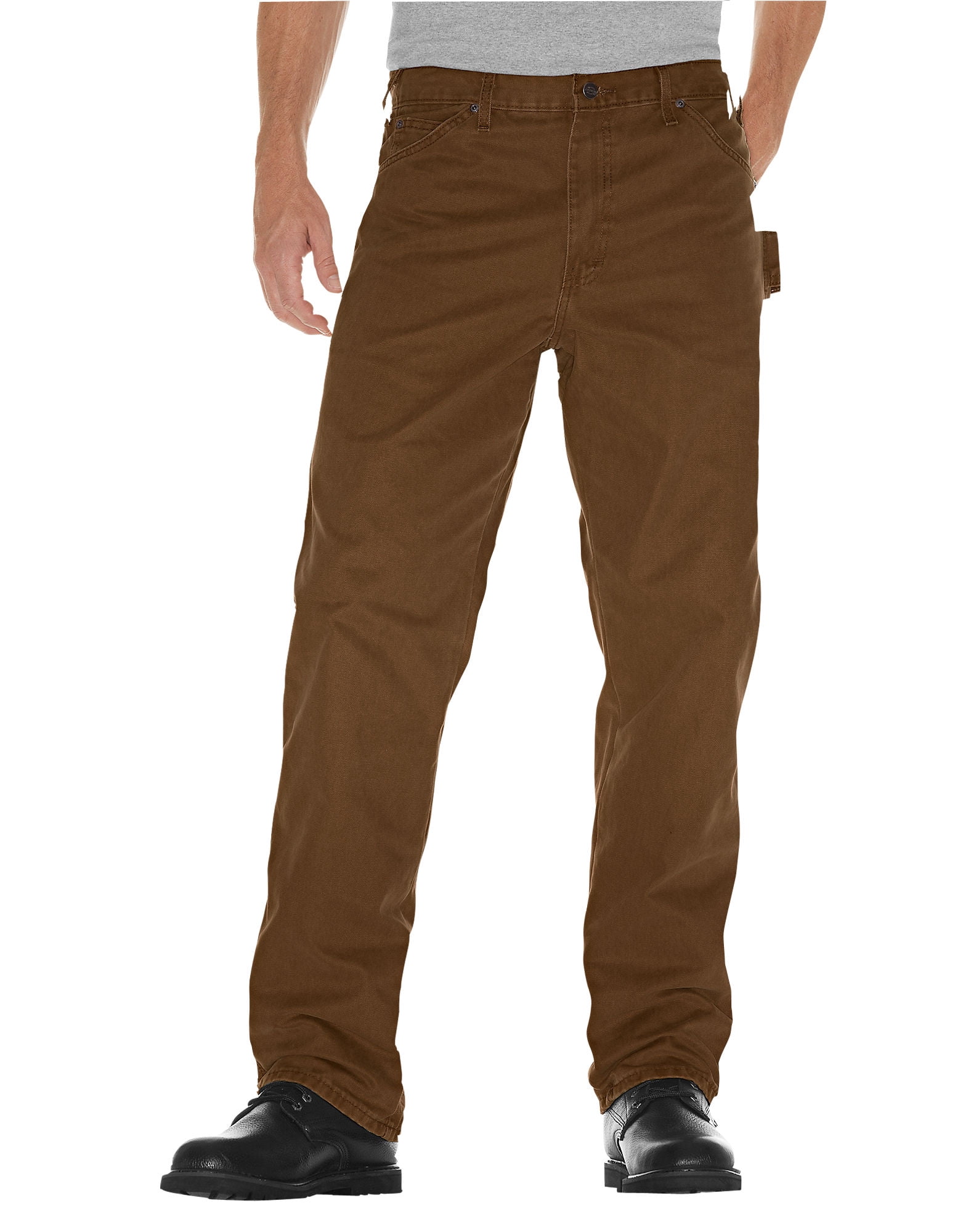 Dickies Jean de Charpentier pour Hommes à Coupe Décontractée en Canevas Poncé, 38W x 32L, Timber Rincé