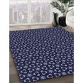 thumbnail image 3 of Ahgly Company Tapis d'Intérieur Lavable en Machine Carré Transitionnel Bleu Nuit, 5 Pieds Carré, 3 of 7