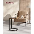 thumbnail image 1 of VASAGLE C-Shaped End Table | Industrial Small Side Table for Couch & Bedside | Space-Saving Sofa Table with Sturdy Metal Frame | Rustic Brown & Black, 1 of 5