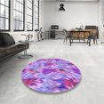 thumbnail image 4 of Ahgly Tapis d'Intérieur Lavable en Machine Carré Transitionnel Lilas Violet Vif, 8 Pieds Carré, 4 of 7