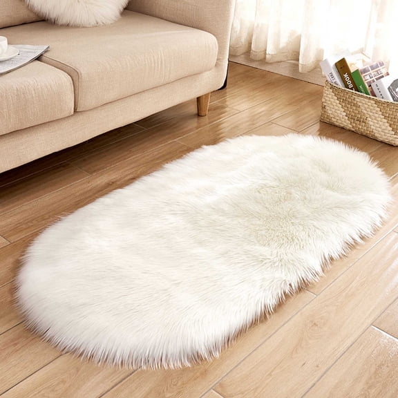Offres Hebdomadaires! Gspmoly Tapis de Zone en Fausse Peau de Mouton Super Doux pour Chambre, Tapis de Sol, Faux Tapis, Tapis de Chevet, Offres Hebdomadaires