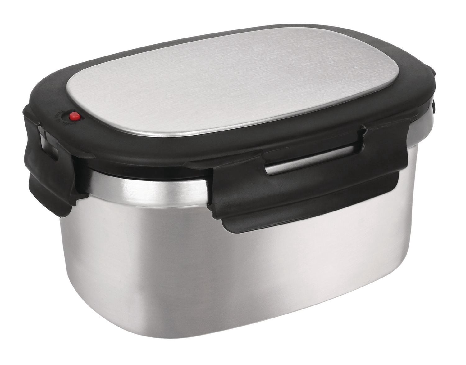 Mainstays 33oz Rectangular Food Container with Divider, Stainless Steel