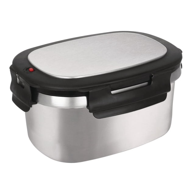 Mainstays 33oz Rectangular Food Container with Divider, Stainless Steel