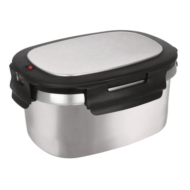 Mainstays 33oz Rectangular Food Container with Divider, Stainless Steel