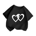 thumbnail image 3 of HNMKIU Trendy Girls T-Shirt Graphique Col Rond Manches Courtes Haut d'Été Décontracté pour Enfants, 3 of 5