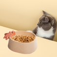 thumbnail image 2 of Pineapple Cat Bowl Feeder Practical Multifunctional Portable Feeding Single Bowl Orange, 2 of 8
