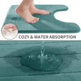 thumbnail image 2 of ORUYROP Memory Foam Toilet Bath Mat U-Shaped, Commode Contour Rug, Soft and Comfortable, Super Water Absorption, Non-Slip, Thick, Machine Wash and Easier to Dry for Bathroom, 24 X 24, Eggshell, 2 of 6