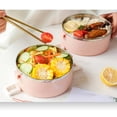 thumbnail image 4 of Boîte à Lunch de Travail pour Hommes Lunch Box Bento, Boîte à Lunch en Acier pour Hommes Boîte à Lunch Isolée pour le Travail Lunchboxes Enfant Contenant à Collation Lunchboxes Enfants, Rose-2 Couches, 4 of 9