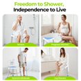 thumbnail image 4 of AUVON Triangle Shower Chair for Space Saving, Adjustable Shower Stool 400 lbs Tool-Free Assembly, Shower Bench for Inside of Show, 4 of 7