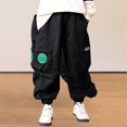 thumbnail image 4 of Kids Summer Pants,Summer Long Pants for Girls,Children's Pants Spring New Product Solid Color Work Pants With Multiple Pockets Loose Pants For Boys And Girls, 4 of 4