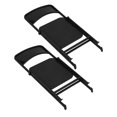 thumbnail image 4 of Miangastore Black PVC Miniature Folding Chair for Decoration Smooth Surface Realistic Look 2 Pcs, 4 of 8