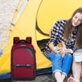 thumbnail image 1 of Large Capacity Laptop Backpack 16 Inch | Multi-Compartment Linen Travel Bag | USB Charging Port | Adjustable Padded Straps | Ventilated Back | Unisex Outdoor Hiking Work Pack | 44x30x18cm | 1 Pc, 1 of 9