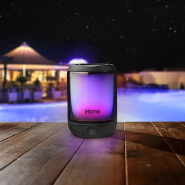 iHome PLAYGLOW MINI Haut-parleur Bluetooth imperméable rechargeable à couleurs changeantes avec batterie à long durée