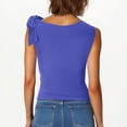 thumbnail image 4 of Timegard Womens Tank Tops Sleeveless Knot Strap Solid Color Comfy Slim Casual Cropped Tee Blouse Summer, 4 of 7