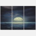 thumbnail image 2 of Designart Super Moon Over The Sea II Canvas Wall Art, 2 of 4