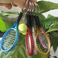 thumbnail image 4 of 6pcs Mini Tennis Racket with Ball Keychain Resin Tennis Racket, 4 of 7